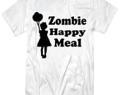 Zombie Walking Dead Happy Meal (on WHITE) WOMENS Tshirt