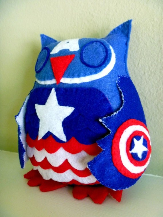Avengers Captain America Owl Plush