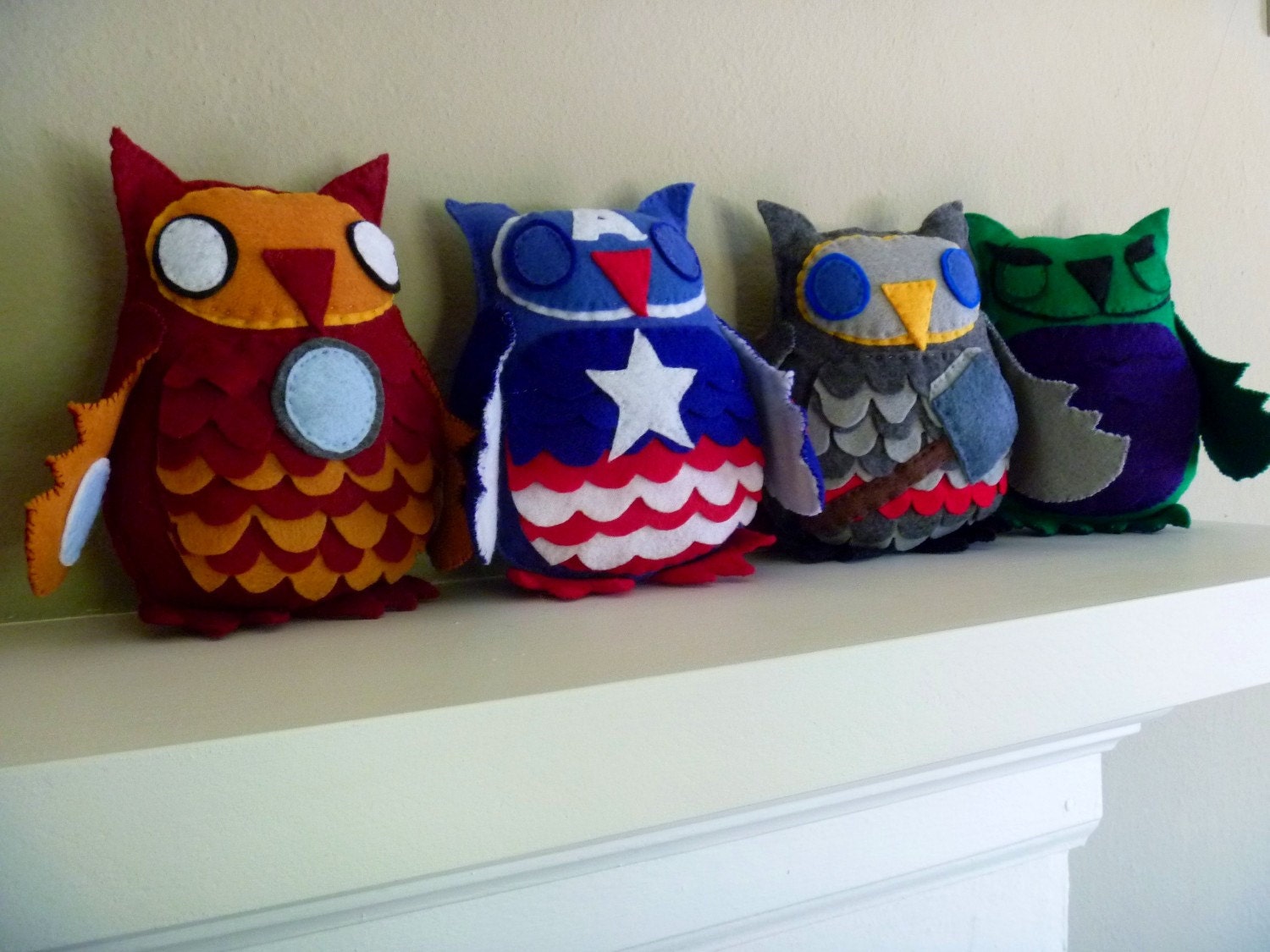 Avengers Owl Plush Set--Pick Any Two