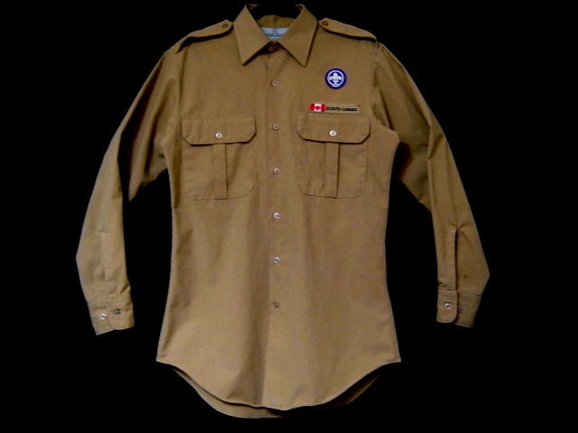 T h r e a d g a m e s / Be Prepared urban trekker Adult Sz VTG Boy Scouts Canada shirt / bush jacket, hipster badge-ready