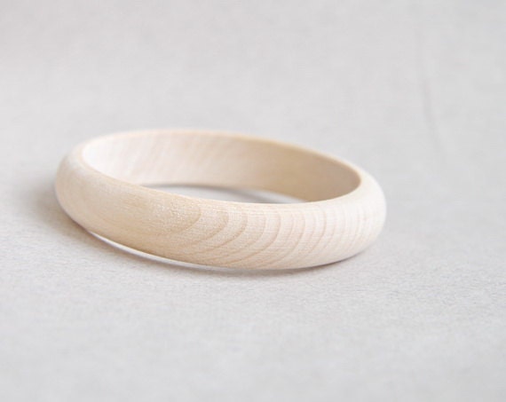 15 mm Wooden bracelet unfinished round - natural eco friendly A15
