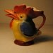 antique 1930s IRISH creamer TOUCAN which is associated with Guinness beer a lovley and rare find blue orange yellow