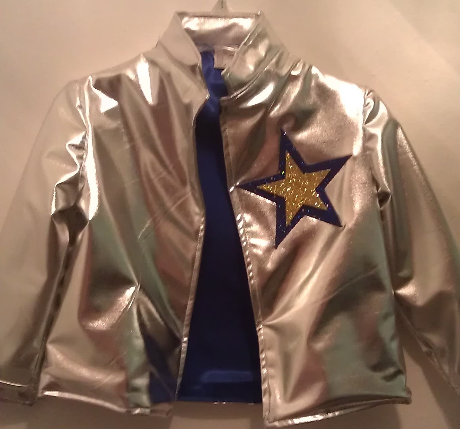 FULLY LINED Rock star Jacket with front silver snaps closure