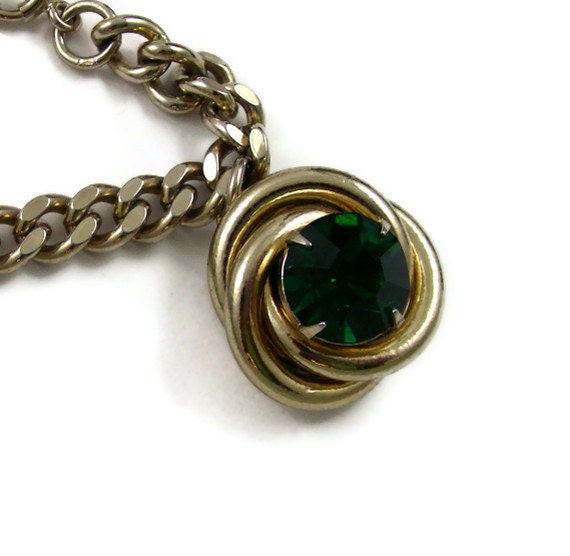 Gorgeous Vintage Emerald Green Charm Bracelet - Perfect Gift