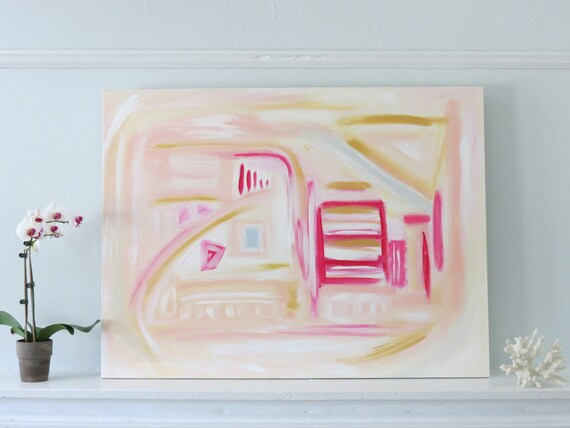 Paint the Streets Ellie Saab Inspired Abstract Painting 30x40