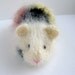 Three coloured, Mohair Guinea Pig, Knitted Giunes Pig, Thank You, Get Well Soon, New Home, Birthday, Leaving Gift