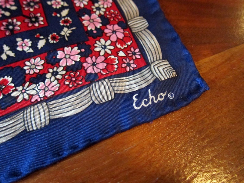 Scarf Echo Scarf - Silk Scarf Silk - Designer Scarf - Floral Scarf - Pattern Scarf - Geometric Scarf - Big Scarf - Hair Scarf - Head Scarf