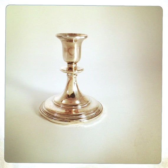 vintage sterling silver candle holder taper by amysvintagedecorium