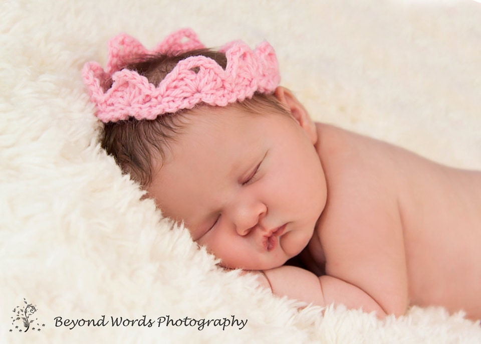 Crochet Baby Crown Tiara Photo Prop
