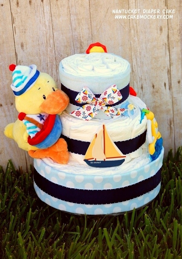 Items similar to Nantucket Diaper Cake on Etsy