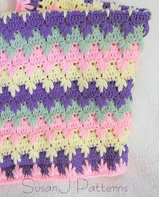 Crochet Pattern - Trailing Leaves Afghan