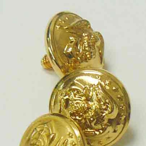 Brass Military Buttons with Screw Backs by VintageMadLady on Etsy