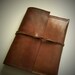Leather Ipad Sleeve/ Case/ Envelope/ Folio for IPAD 2 or 3. Full Grain U.S.A. Veg Tan Leather. Handmade by BayTowneLeatherUSA.