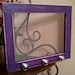 Purple and Chrome Jewelry Earring Necklace Holder Rack Hanger Organizer Shabby Cottage Chic
