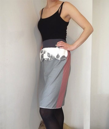 Rose scalloped edge skirt, vintage style, Ethical Fashion.
