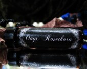 Botanical Perfume Oil, 1/4 oz. Onyx Rosethorn- Rose, Black Pepper, Patchouli & Amber.