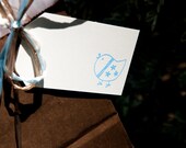 Set of 3 Heat Embossed Tags for use as Gift Tags, Favor Tags, Place Cards or Escort Carts - Can be Customized