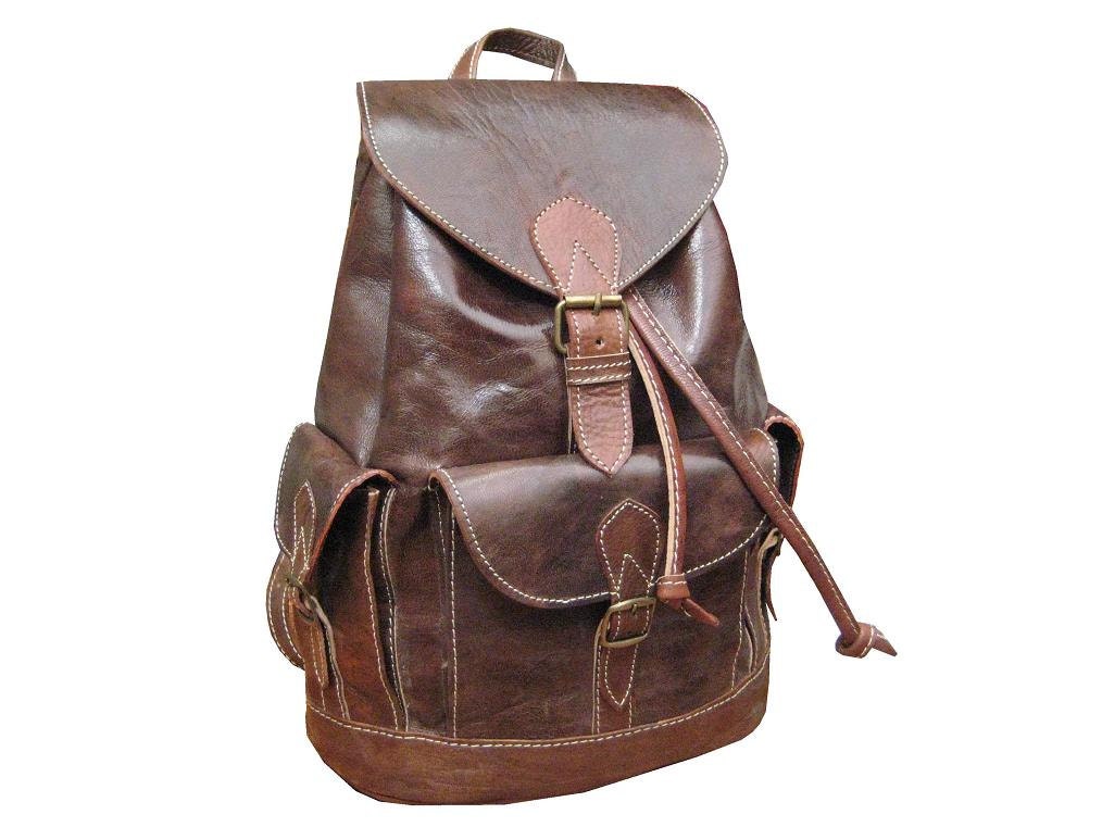 Handmade Leather Backpack Satchel Messenger Rucksack, school college vintage handbag  travel bag
