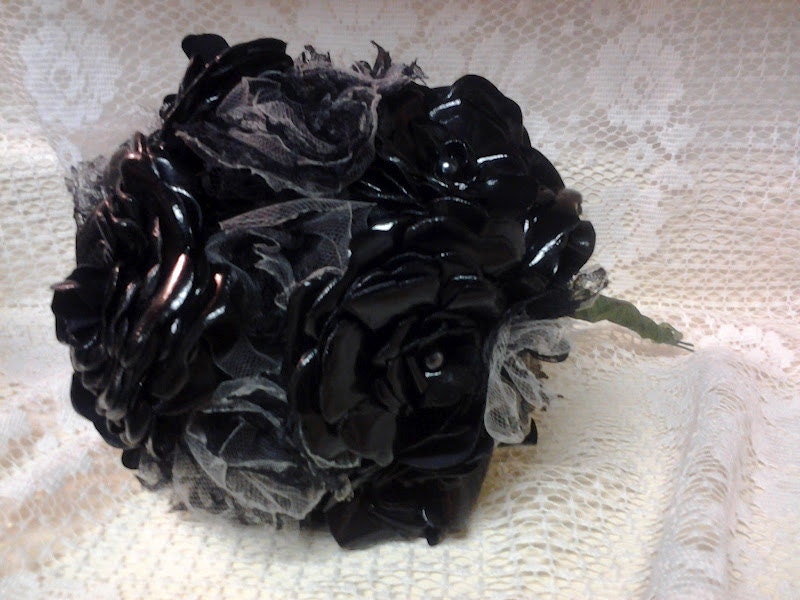 Leatherette and Lace Gothic Bouquet