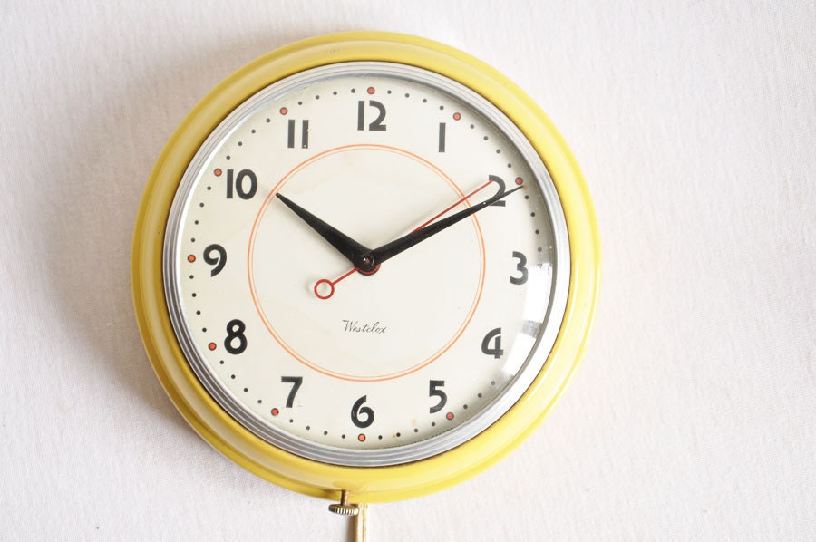 Vintage Westclox Electric Wall Clock by thelittlebiker on Etsy