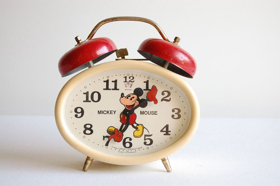 Mickey Mouse Vintage Alarm Clock by thelittlebiker on Etsy