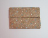 Clearance Womens Pocket Tissue Holder Kleenex Pouch Tan Polka Dot