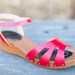 Handmade wedge sandal shoes 6 7 8 9 10 red