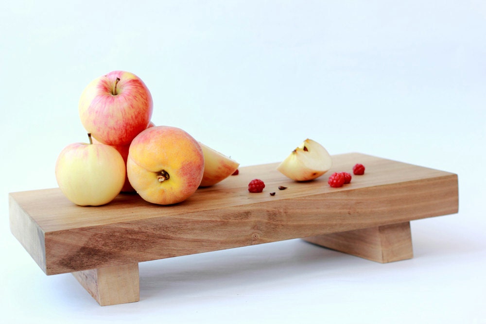 Beige kitchen wooden cutting board - Serving platter - Walnut - Eco friendly wooden decor item -Christmas gift. - New Year gift.
