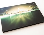 London Millenium Bridge and Saint Paul's Cathedral Print. 9" by 6" Wooden block mounted Lomo Photograph. Shot on Film.