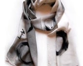 Hand Painted Enso Inspired Scarf