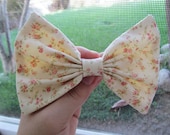 Vintage Floral Big Hair Bow
