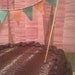 Fabric Cake Bunting in Peach & Mint