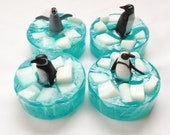 Ice Flow Penguin embedded toy soap bar in Energy fragrance by Lavish Handcrafted