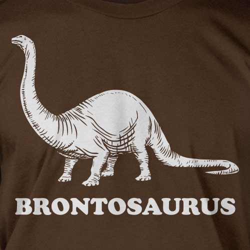 Funny Dinosaur T-Shirt - Brontosaurus Geek Science Kids School Mens Ladies Womens Youth