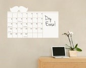 Moustache Dry Erase Wall Calendar, Planner, To Do List, and Memo Decal for Home, Living Room, Office, Bedroom or Dorm