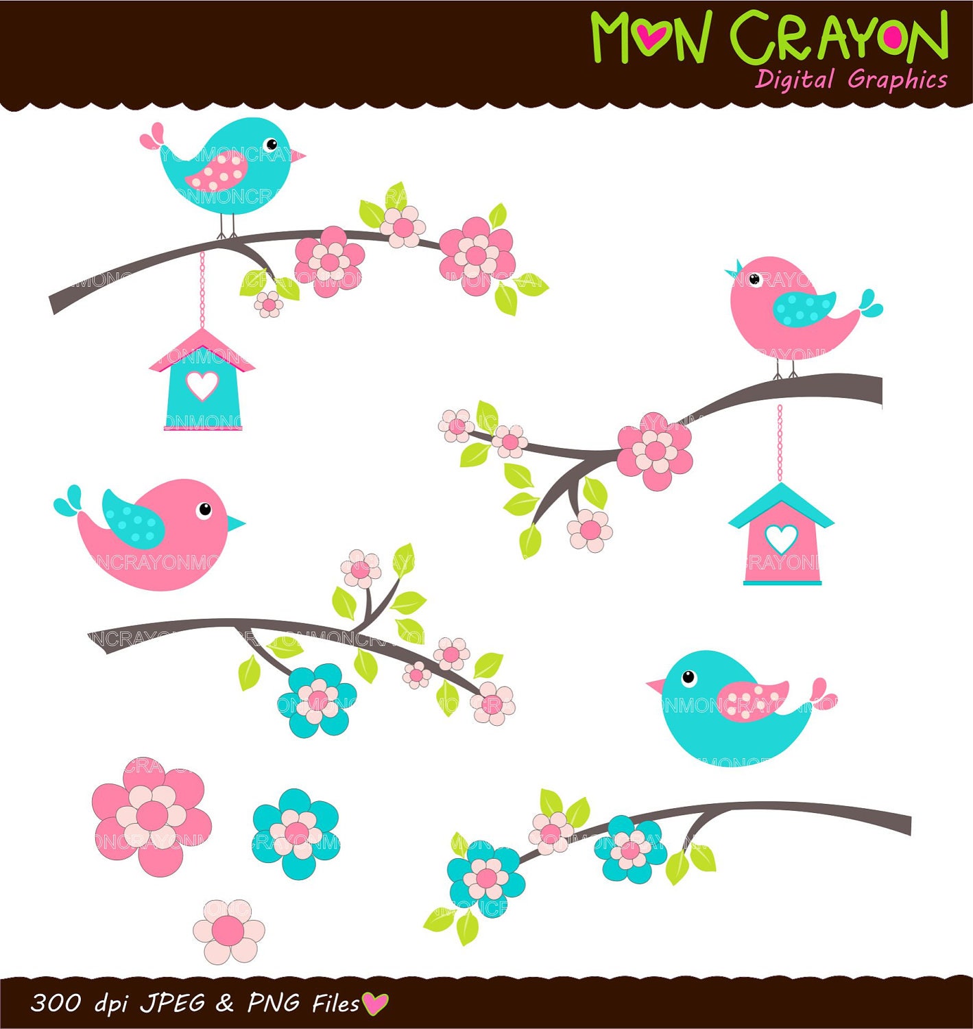 clipart flowers and birds - photo #12