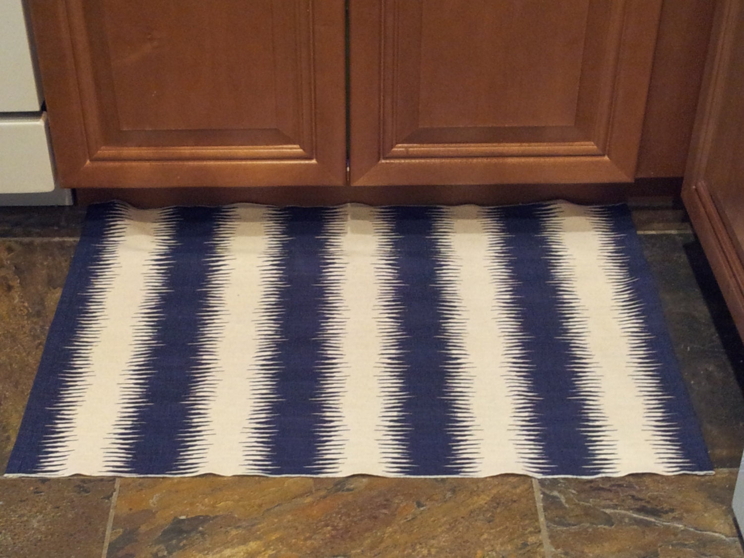 Modern IKAT FLOOR MAT, Select Your Color,  Select Your Color, 2' x 3', Non-Slip Grip Backing, Floor Mat, Bathroom Mat, Kitchen Mat
