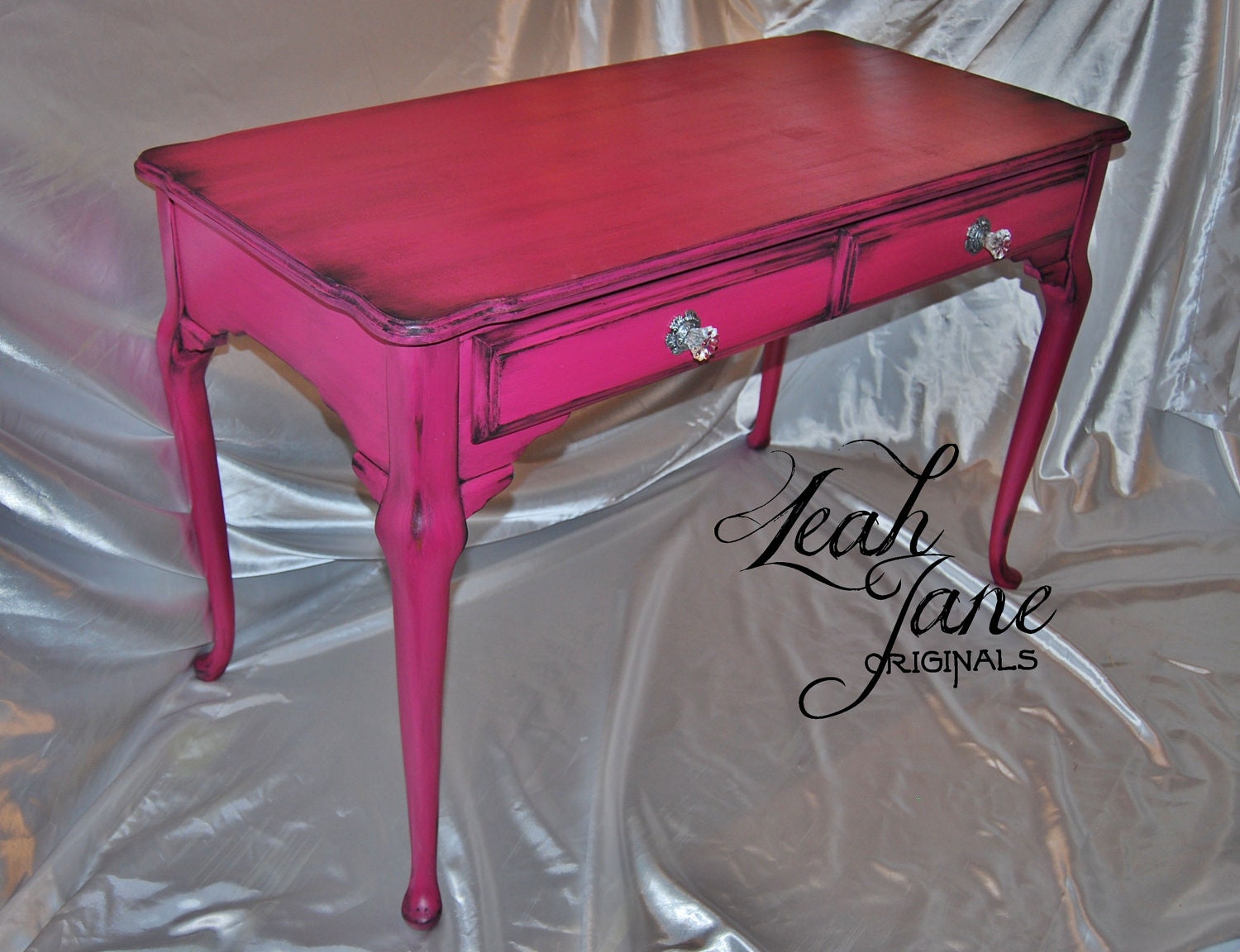 Fabulous Hot Pink Desk / Writing Table by TheLeahJaneOriginals