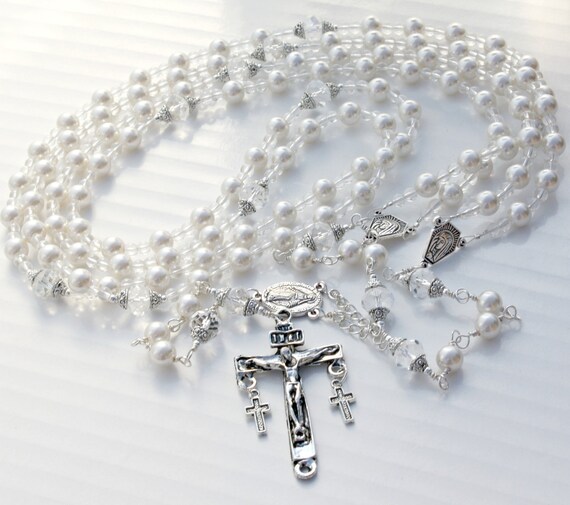 Items similar to Custom Rosary Wedding Lasso, Wedding Lazo Rosary