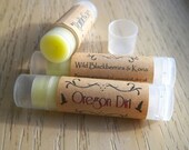 Oregon Dirt Sweet Lip Blam- Wild Blackberries and Kona - Rustic style- kraft label - natural - .15 tube