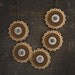 Paper Lace Circle Necklace With 3-D Ball.
