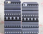 iPhone 5 Case/iPhone 4,4s Cover/Hard Plastic Case/aztec case/Tribe iphone case/black and white stripes case/Christmas iphone case