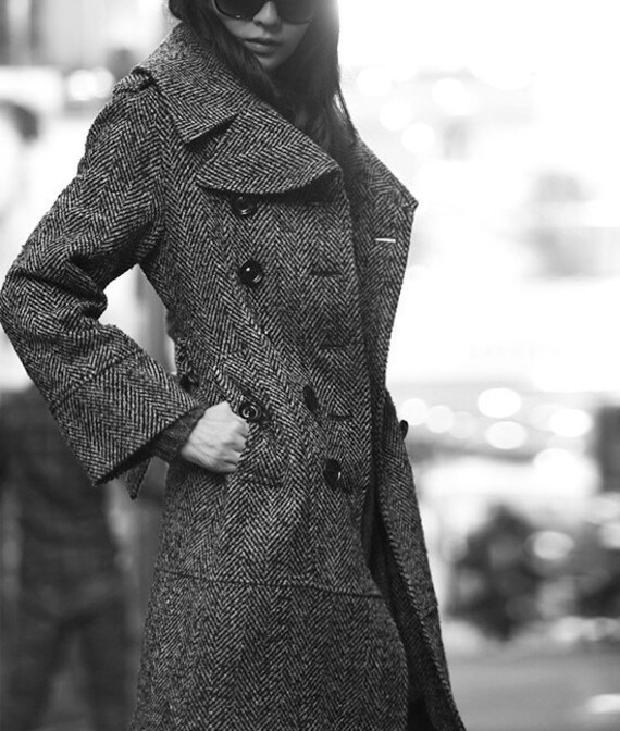 women's Fitted Wool autumn winter Pashm Long Coat by colorfulday01