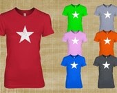 Communist Star USSR Distressed Women's (White Print) Premium T Shirt Adult Humor Shirt