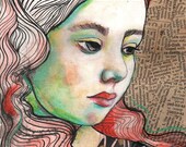 To Think Of You- Original mixed media painting by Maria Pace-Wynters