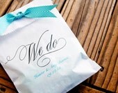 We Do - White Paper Favor Bags - Wedding Reception - One Bag