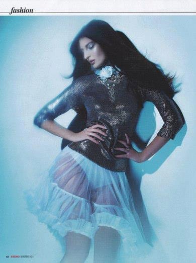 The "Modern Snow White", ruffled Couture Choker Necklace