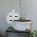 Vintage Basket : Split Wood Produce Basket with Lid