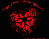 Red Heart Glow Locket Silver