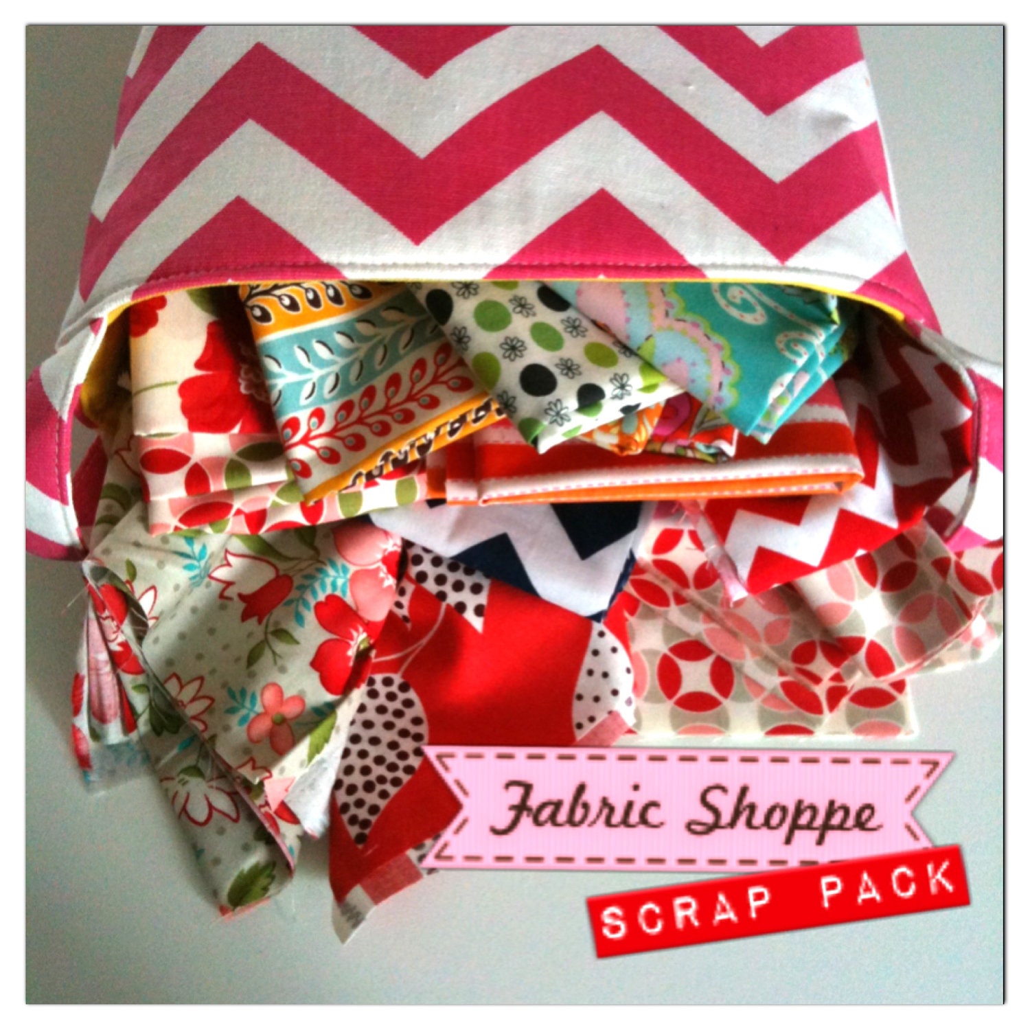 SALE Scrap Pack of designer quilt and craft Fabric Shoppe fabrics- 2 pounds of fabric